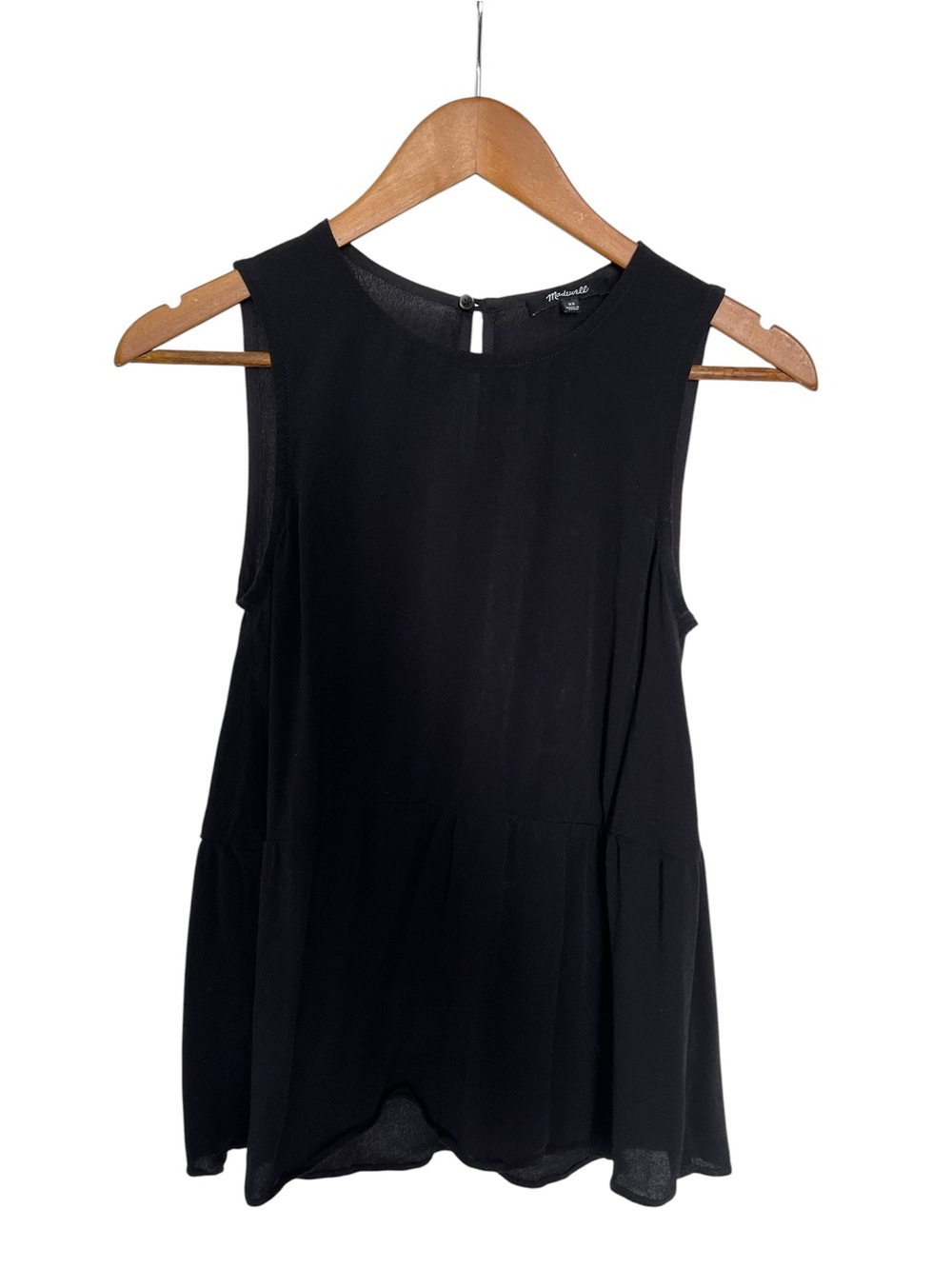 Madewell black viscose tank top